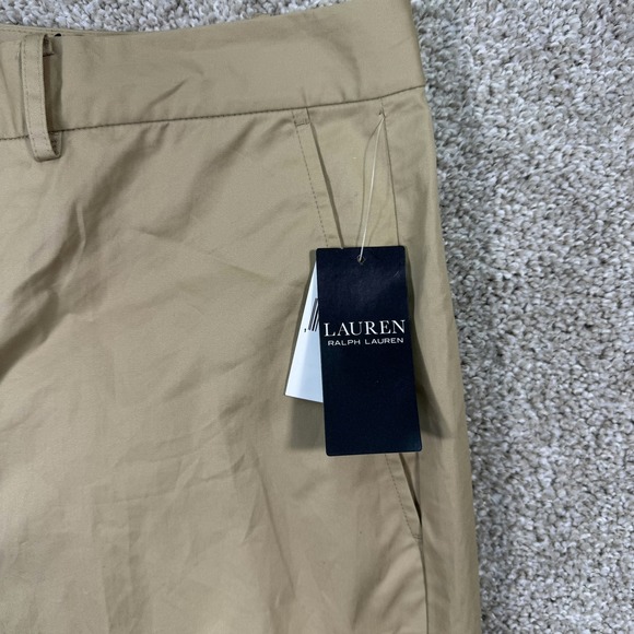 Lauren Ralph Lauren Pants Size 14 Women Tan Resort 23 Wide Leg Cropped - Picture 4 of 10